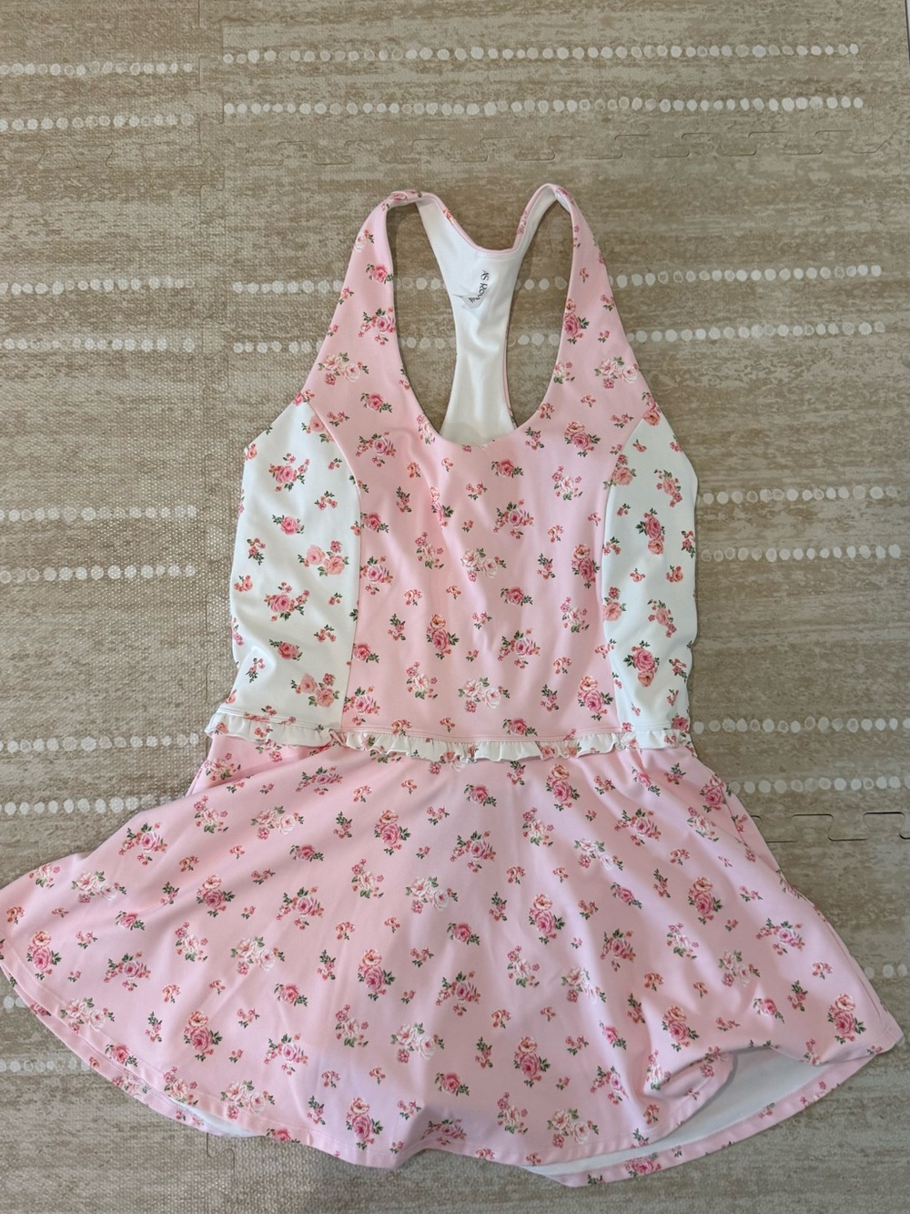 Altar'd State Pink and White Floral tennis althletic Dress